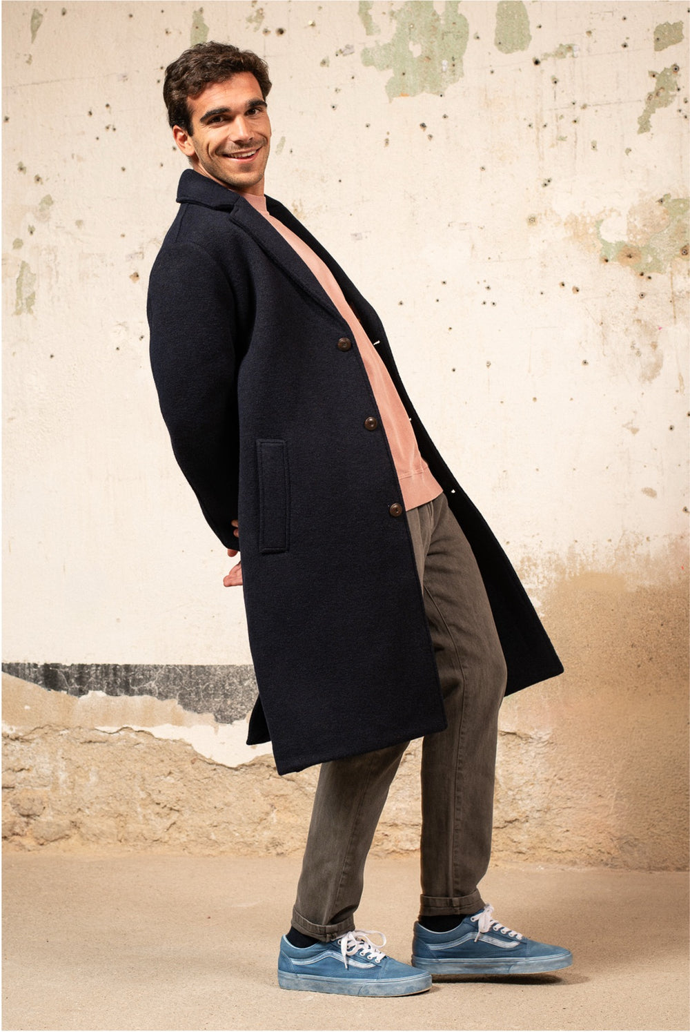 Darcy Blue Black - Abrigo Largo
