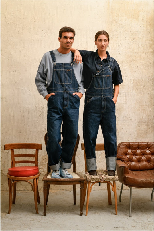 Hugh - Denim Relaxed Fit Dungaree