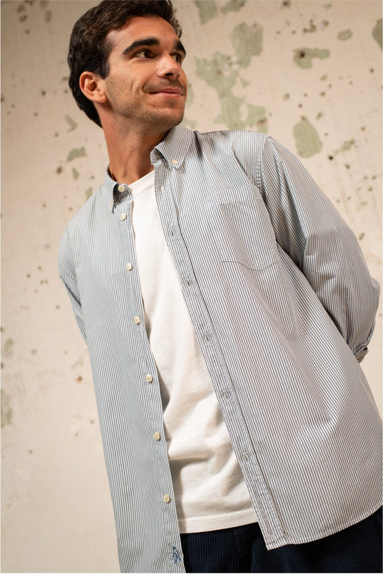 James - Camisa a Rayas Relaxed Fit