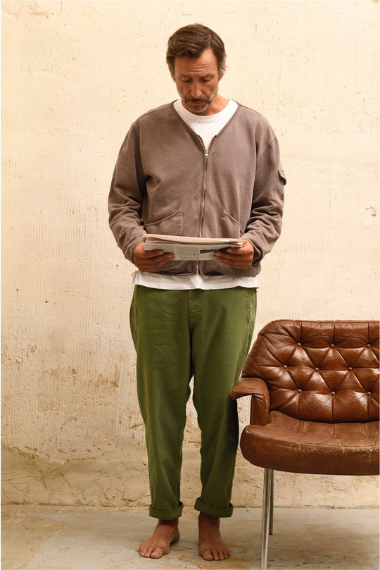 Pete - Zip-through Relaxed Fit Sweatshirt