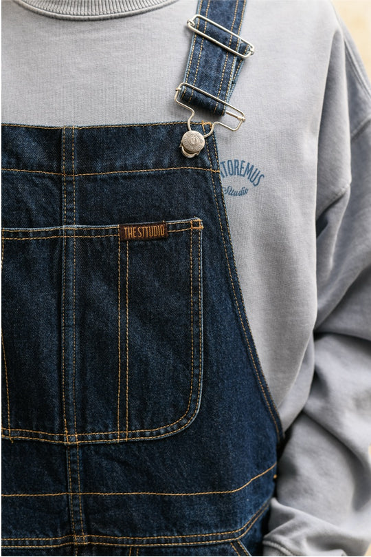 Hugh - Denim Relaxed Fit Dungaree