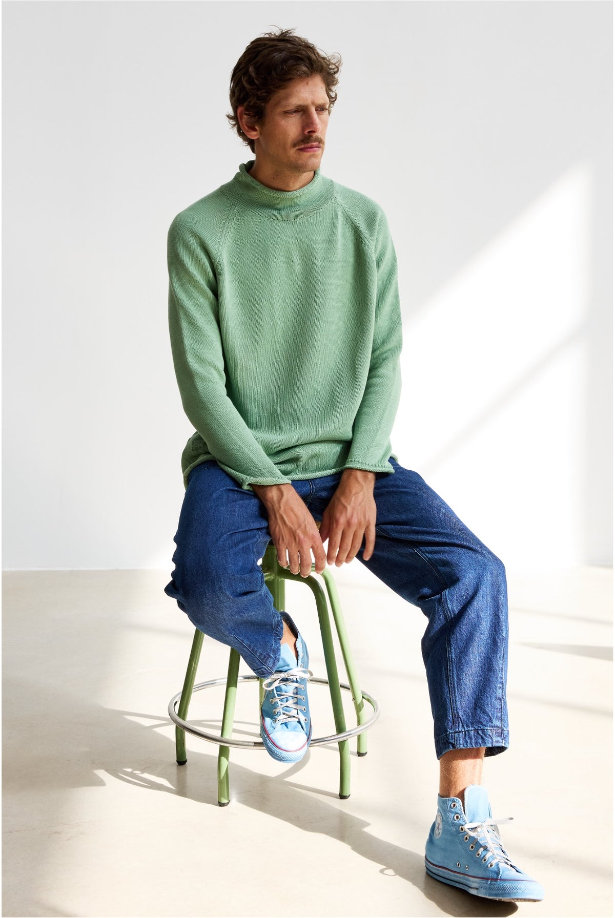 Alumbre Leafy Green - Fisherman Regular Fit Jumper