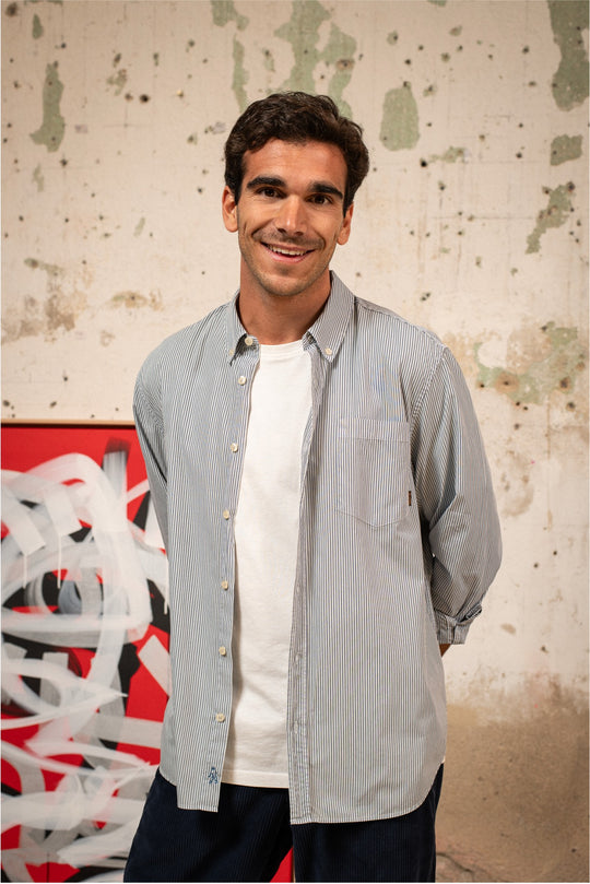 James - Camisa a Rayas Relaxed Fit