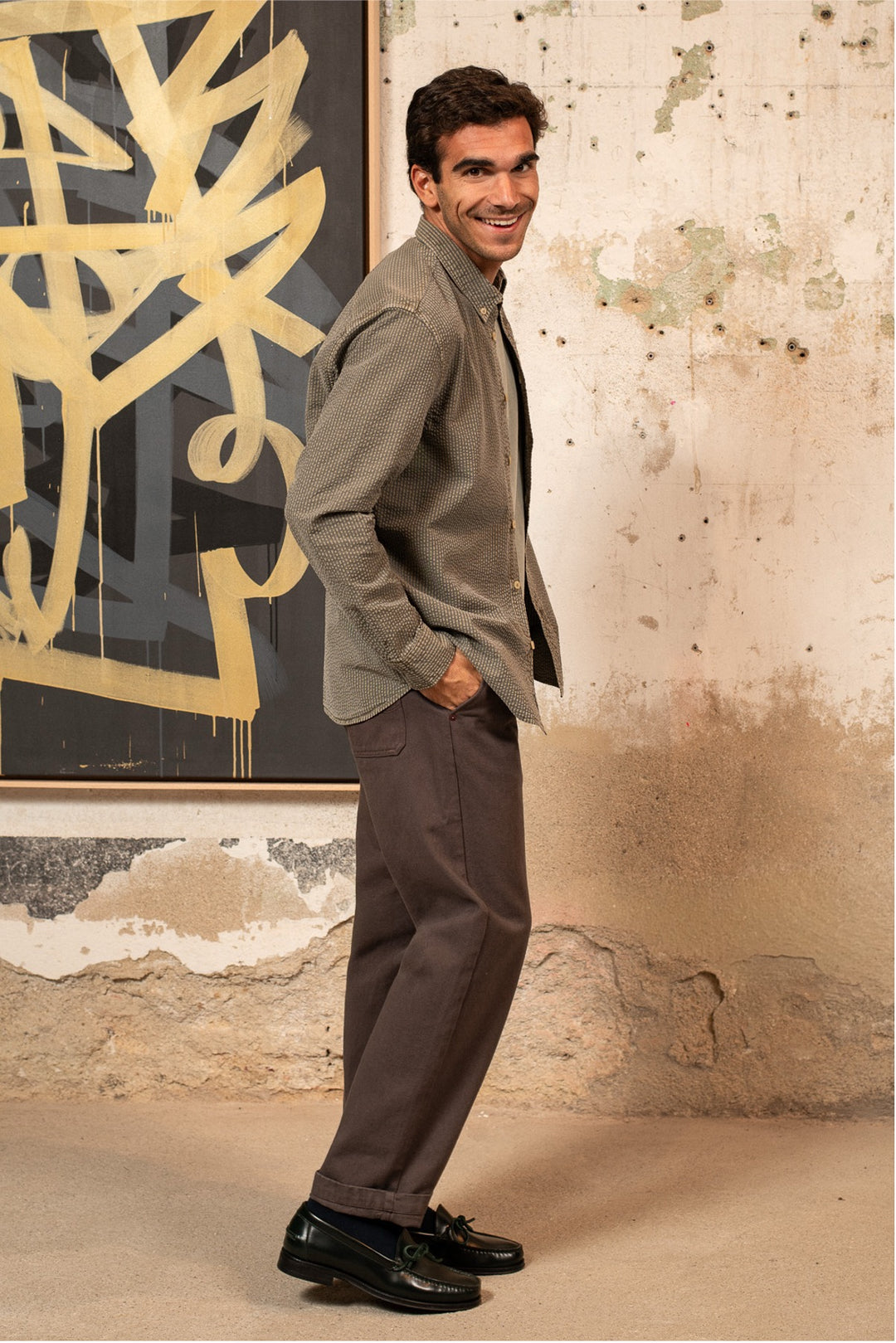 Liam - Pantalón Tipo Chino Wide-Leg Fit