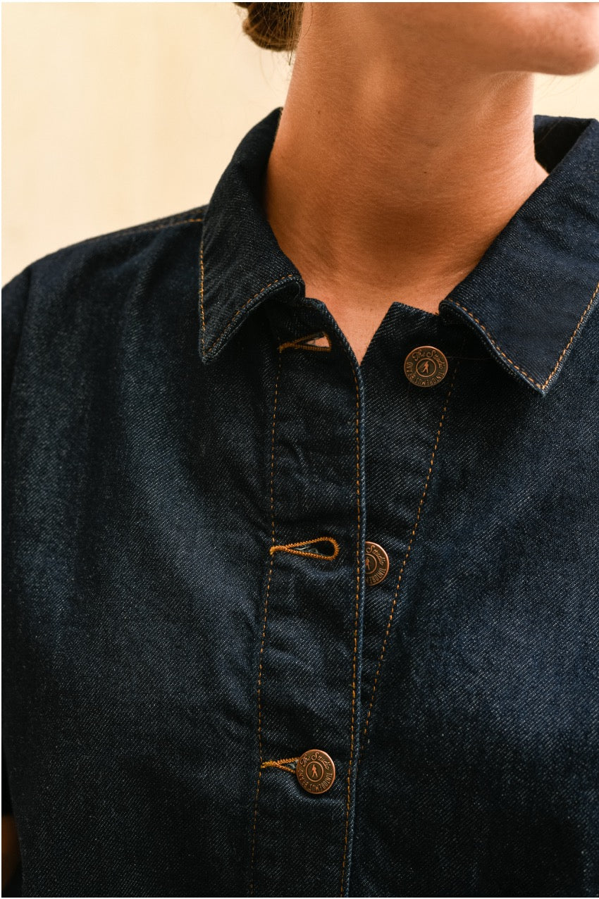 Emma - Camisa Cropped Fit Denim