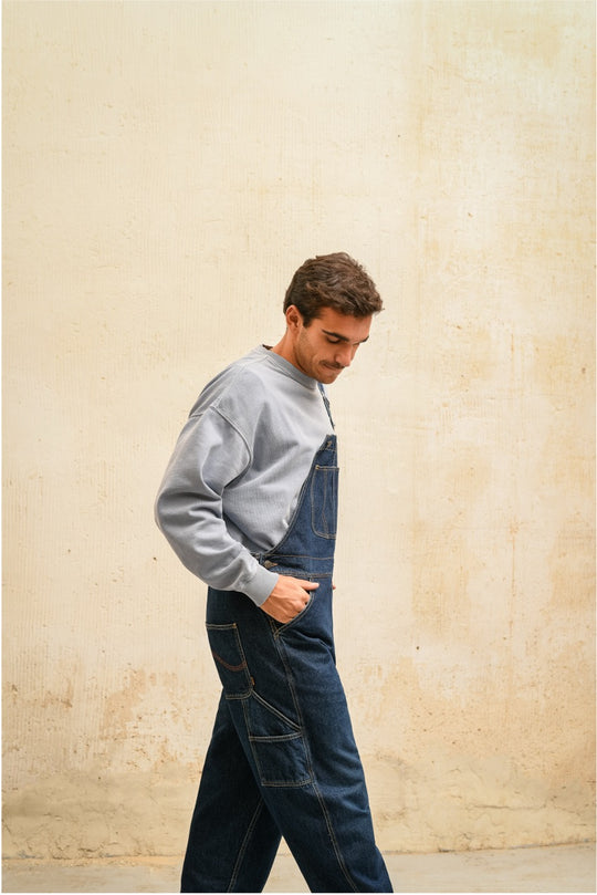 Hugh - Denim Relaxed Fit Dungaree