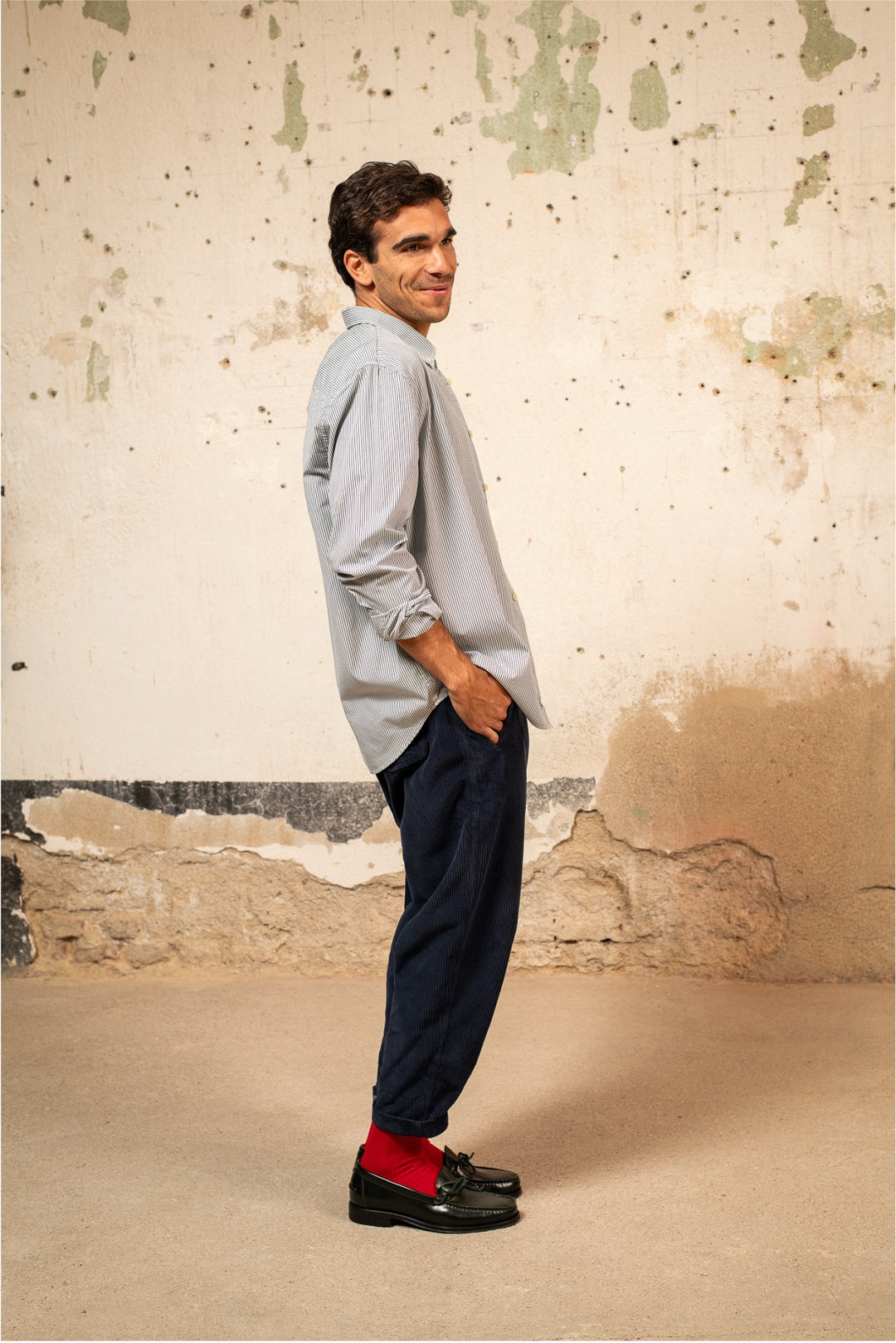 James - Camisa a Rayas Relaxed Fit