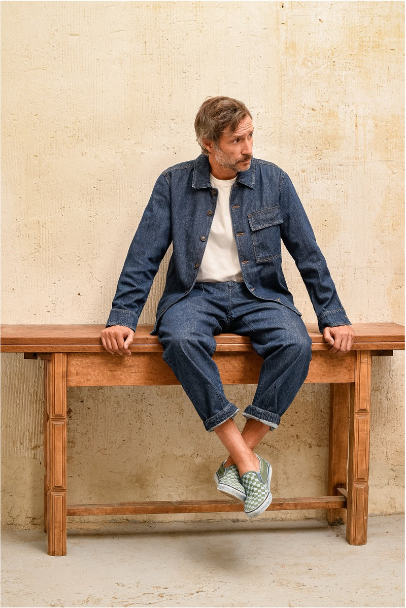 Eric Mid Indigo - Sobrecamisa Vaquera Relaxed Fit