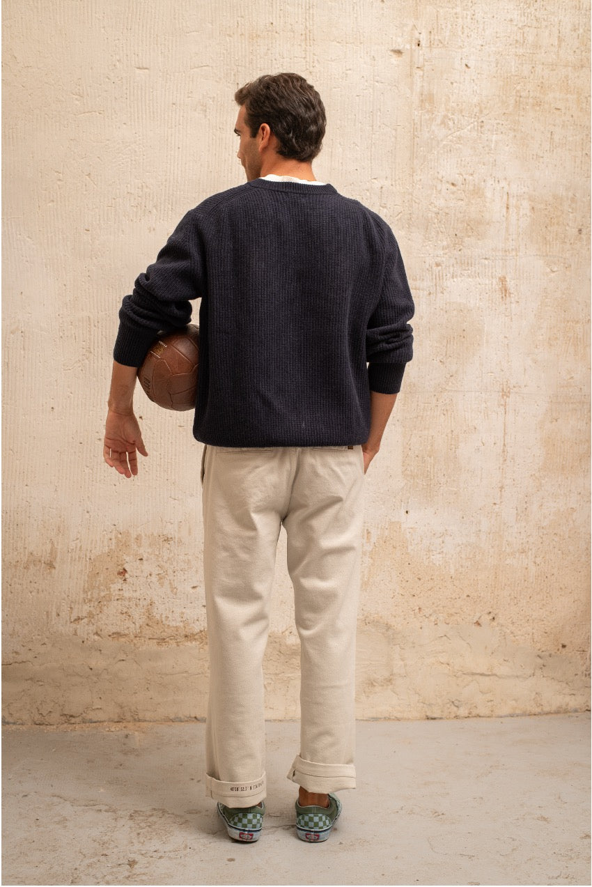 Sulfato Dark Indigo - Oversize Fit Crew Neck Sweater