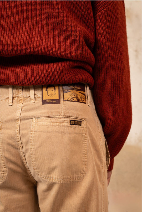 Clemen - Pantalón Chino Con Pinzas Straight Cut
