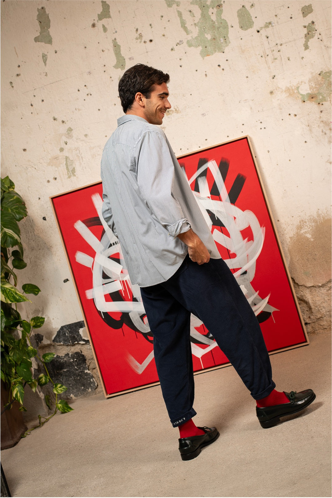 James - Camisa a Rayas Relaxed Fit