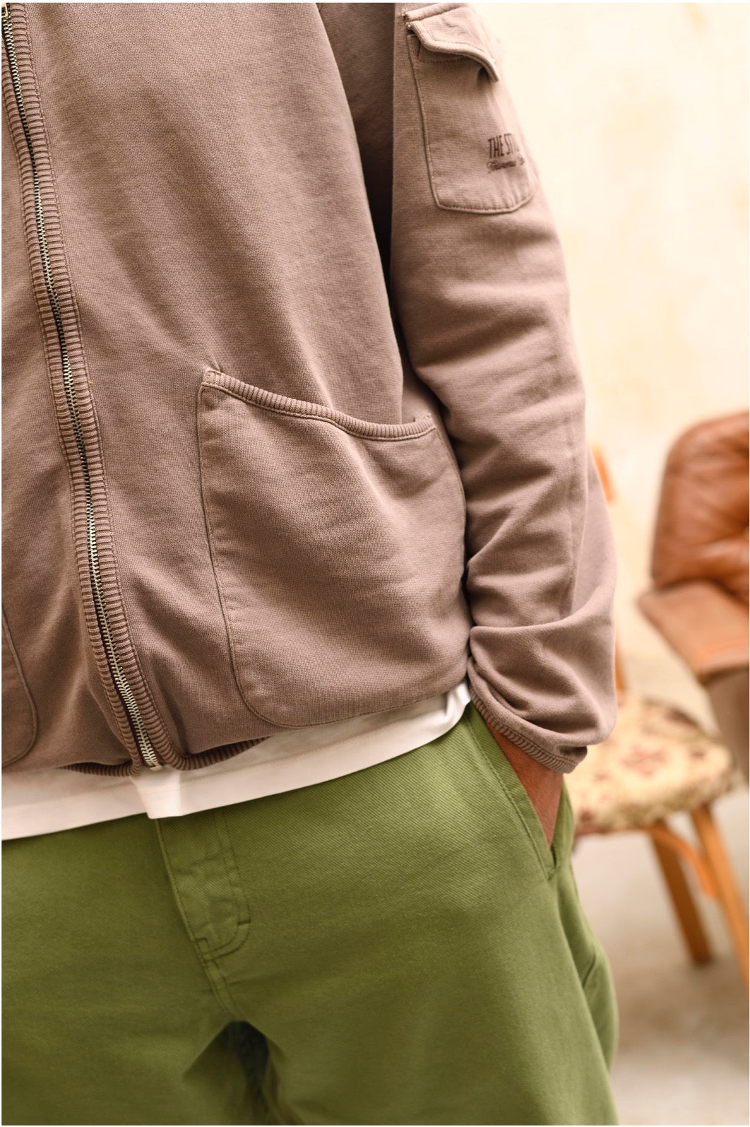 Pete - Zip-through Relaxed Fit Sweatshirt