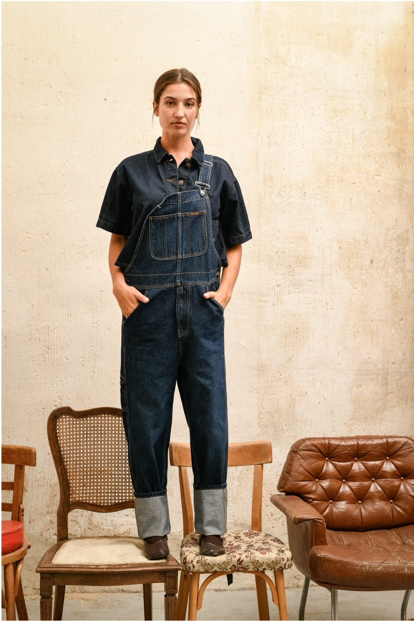 Hugh - Denim Relaxed Fit Dungaree