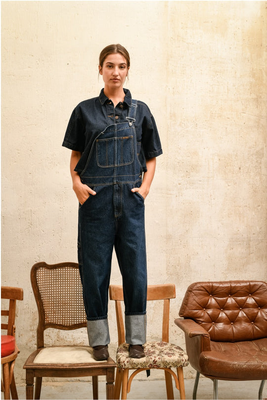Hugh - Denim Relaxed Fit Dungaree