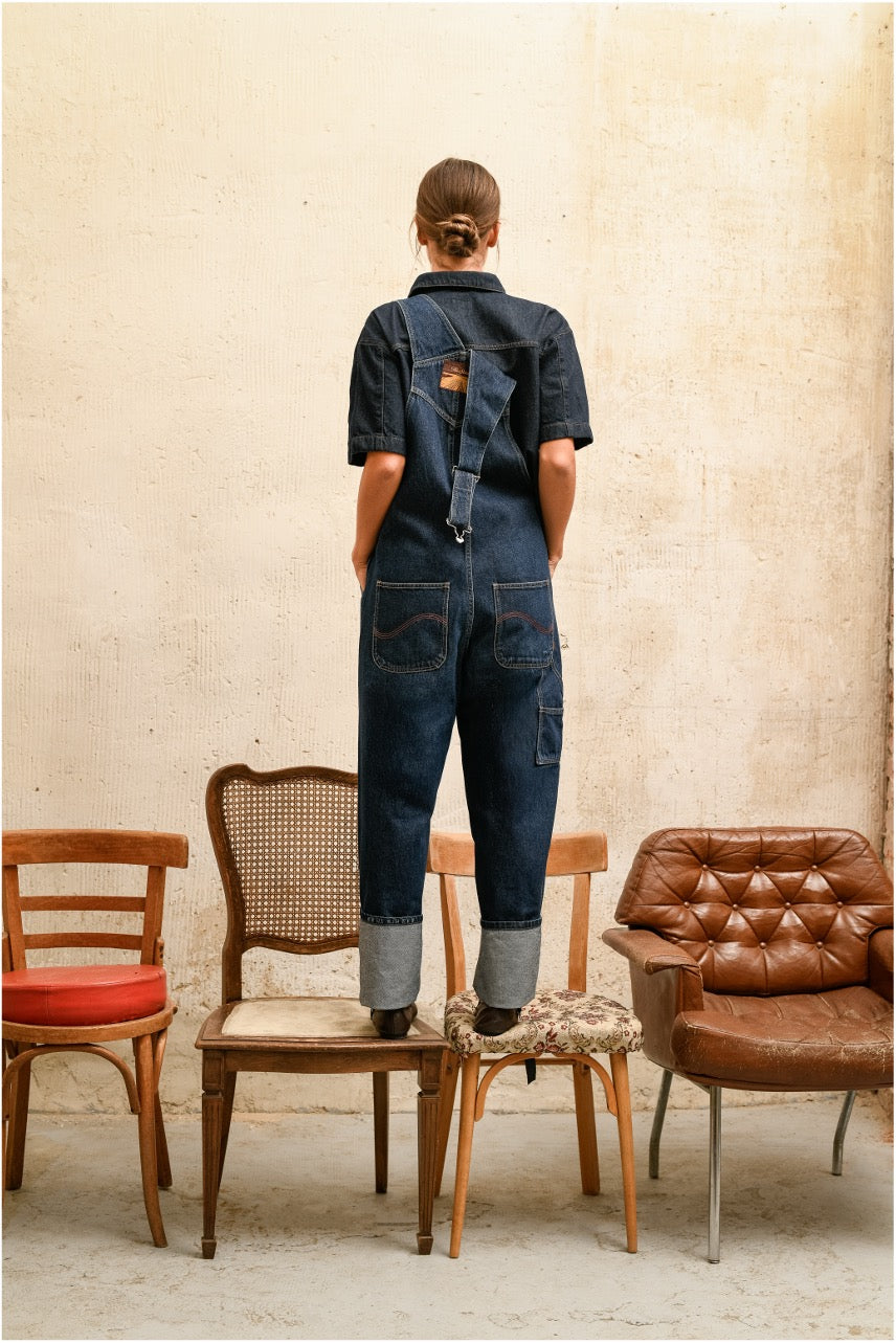 Hugh - Denim Relaxed Fit Dungaree