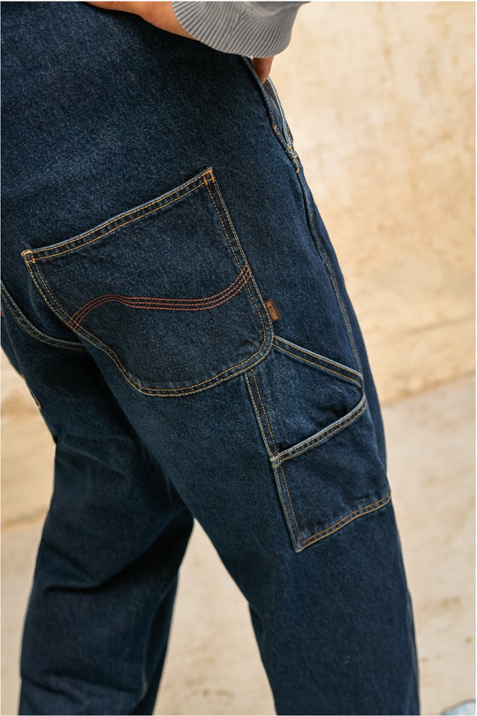 Hugh - Denim Relaxed Fit Dungaree