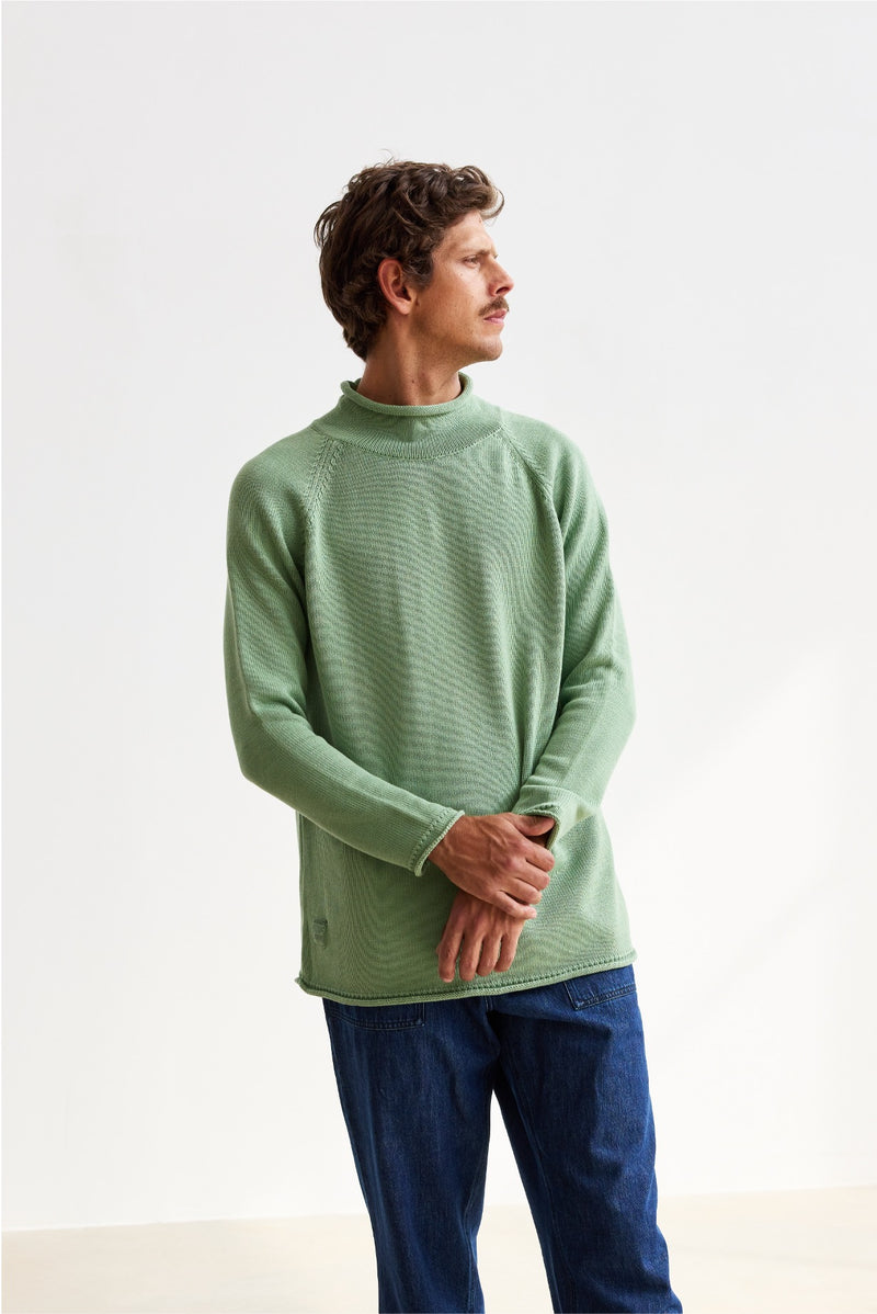Alumbre Leafy Green - Fisherman Regular Fit Jumper