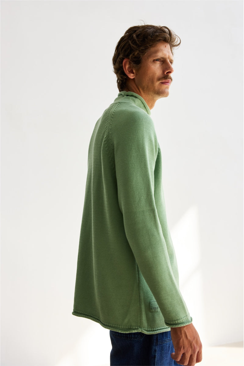 Alumbre Leafy Green - Fisherman Regular Fit Jumper