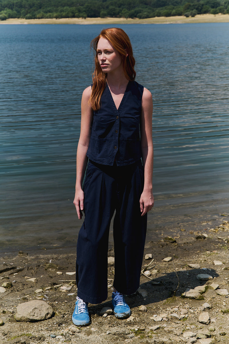 Aline Deep Sea - Pantalón tipo Barrel