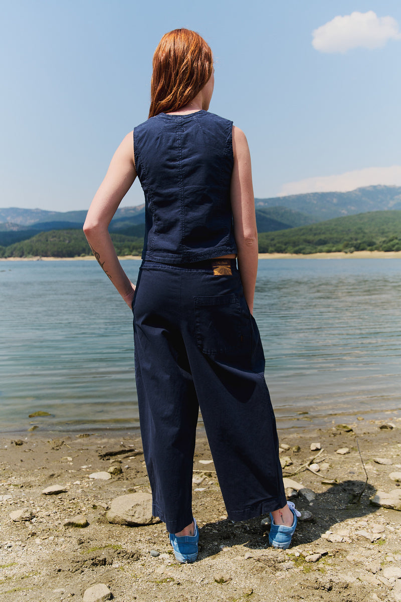 Aline Deep Sea - Pantalón tipo Barrel