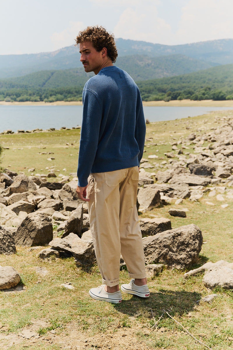 Dylan Dark Ecru - Pantalón Tipo Chino Relaxed - Tapered Cut
