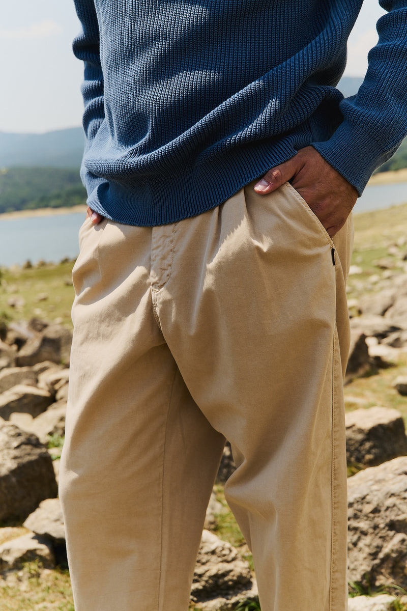 Dylan Dark Ecru - Pantalón Tipo Chino Relaxed - Tapered Cut