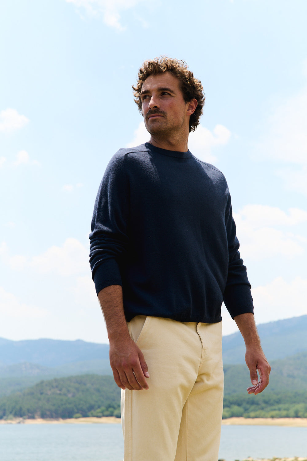 Eddie Navy Blue - Jersey Cuello Redondo