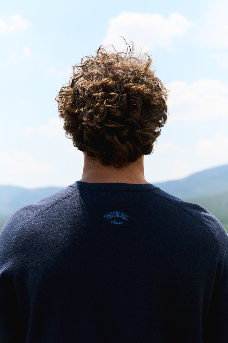Eddie Navy Blue - Jersey Cuello Redondo