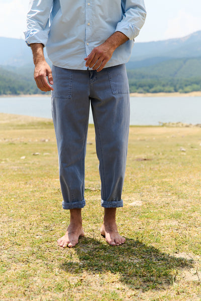 Jeremy Washed Navy - Pantalón Relaxed Fit