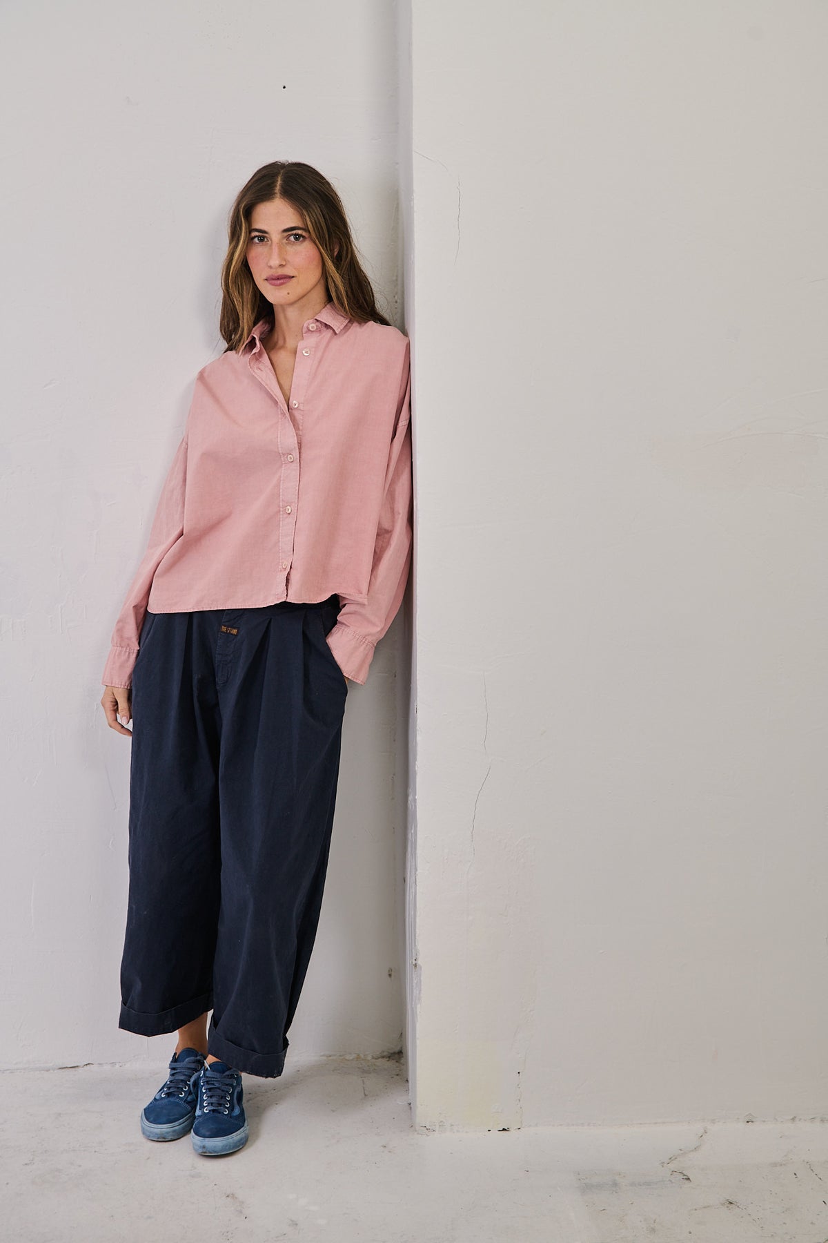 Aline Deep Sea - Pantalón tipo Barrel