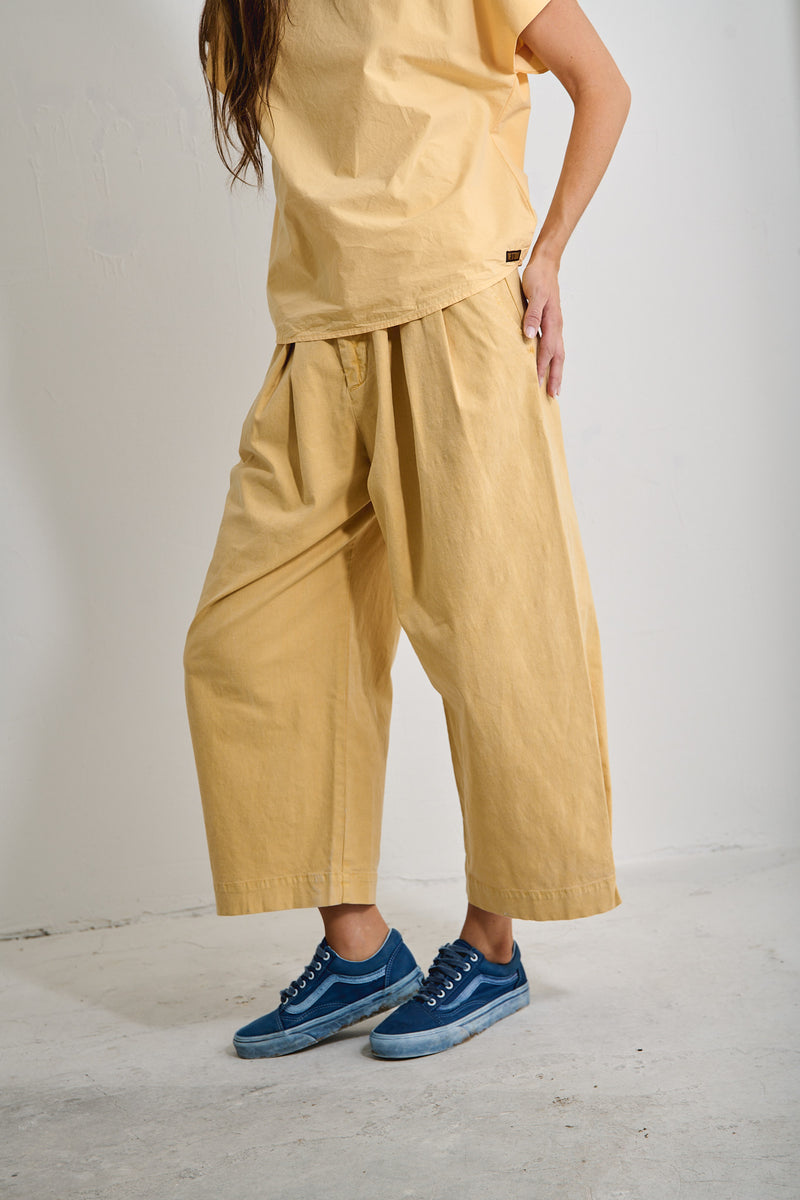 Aline Pastel Lemon - Pantalón tipo Barrel