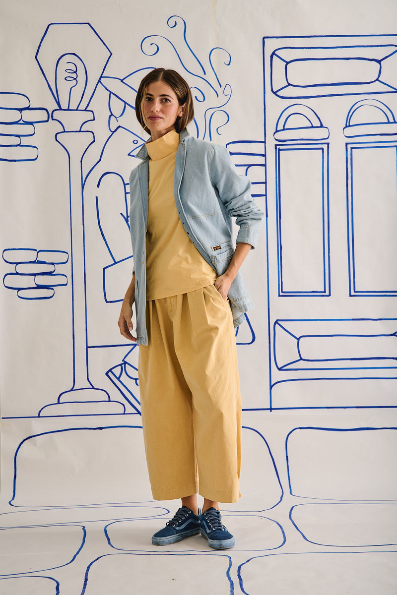 Aline Pastel Lemon - Pantalón tipo Barrel