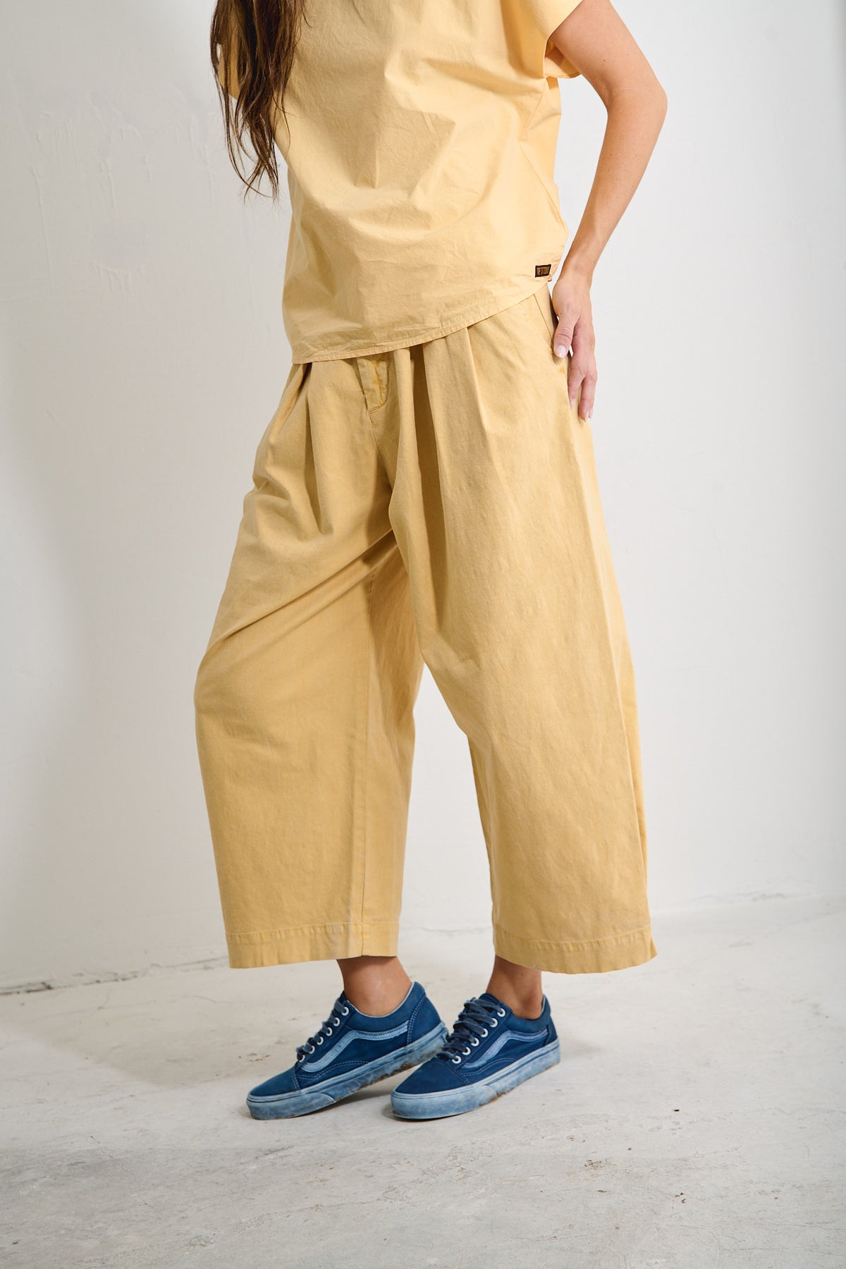 Aline Pastel Lemon - Pantalón tipo Barrel