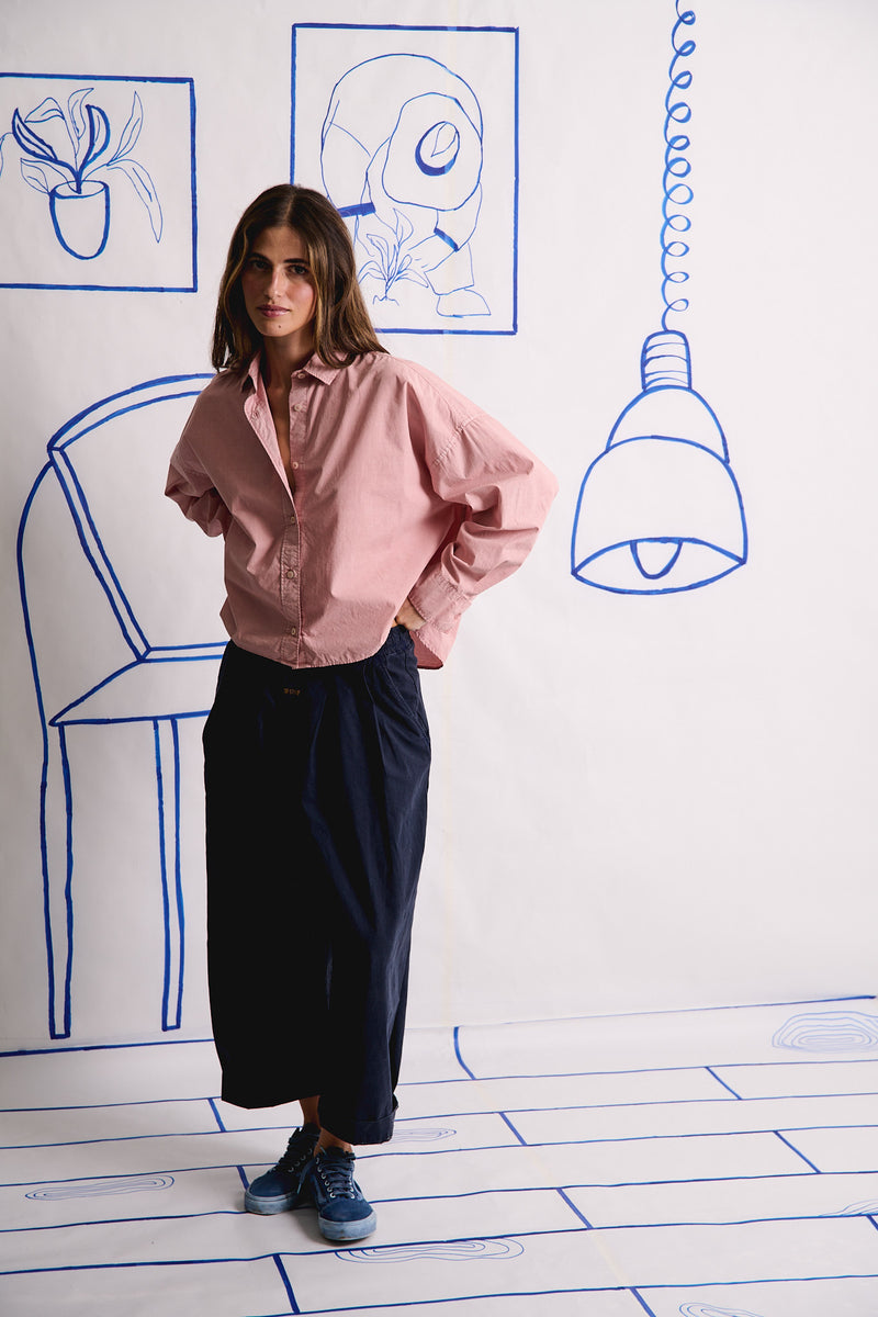 Aline Deep Sea - Pantalón tipo Barrel