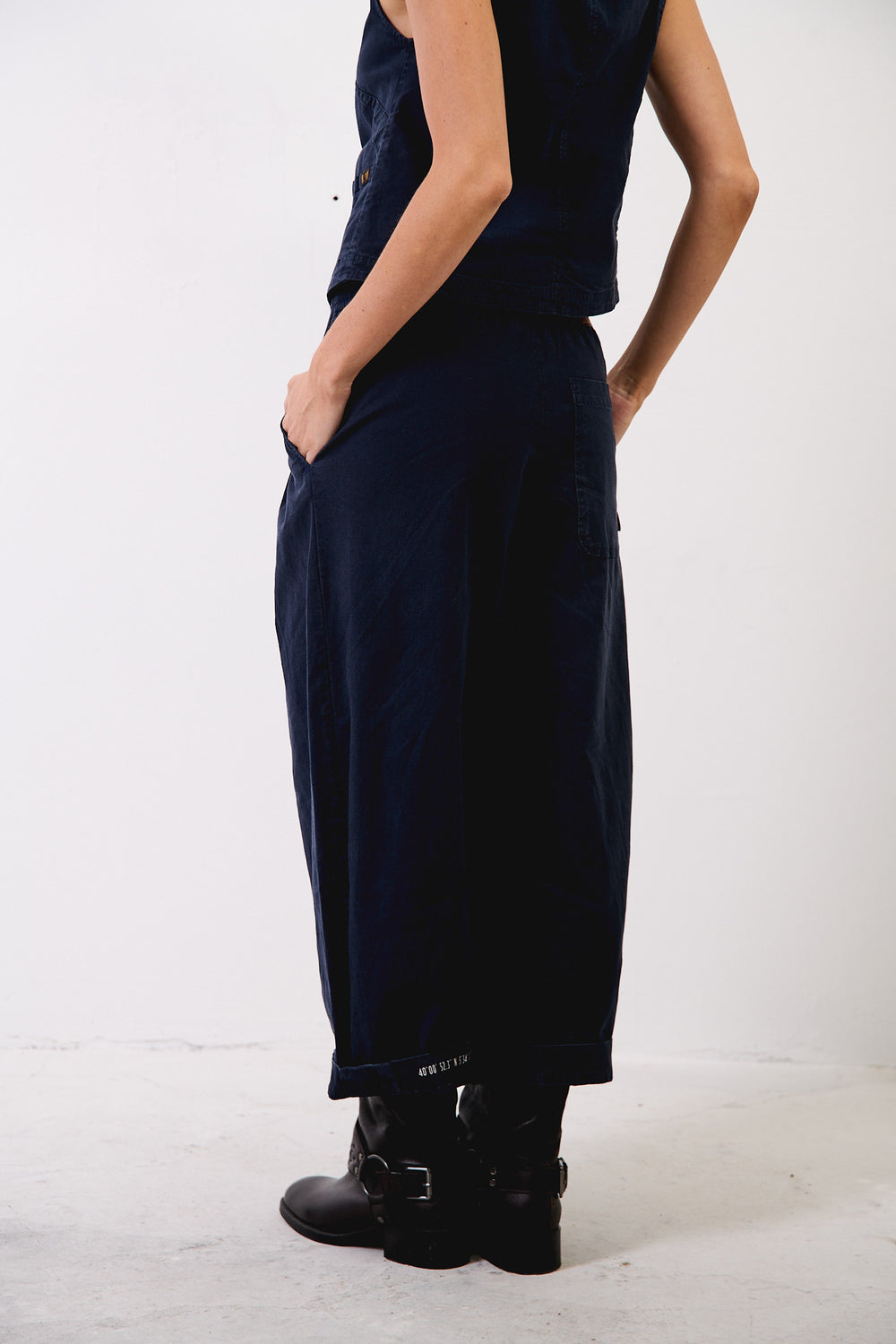 Aline Deep Sea - Pantalón tipo Barrel