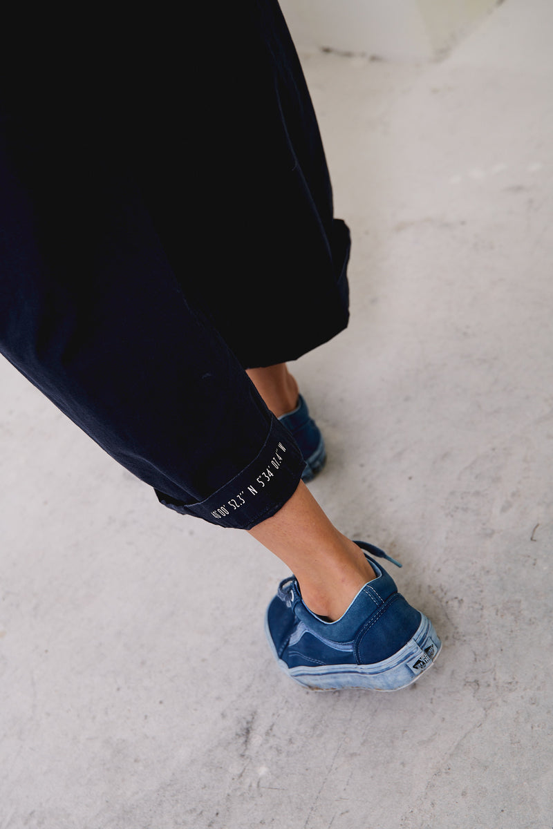Aline Deep Sea - Pantalón tipo Barrel