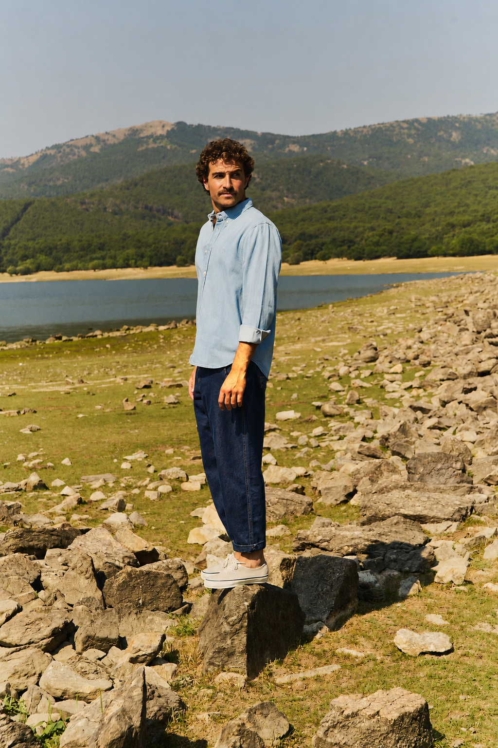 Cosme Denim - Relaxed-Tapered Cut Chino Trousers