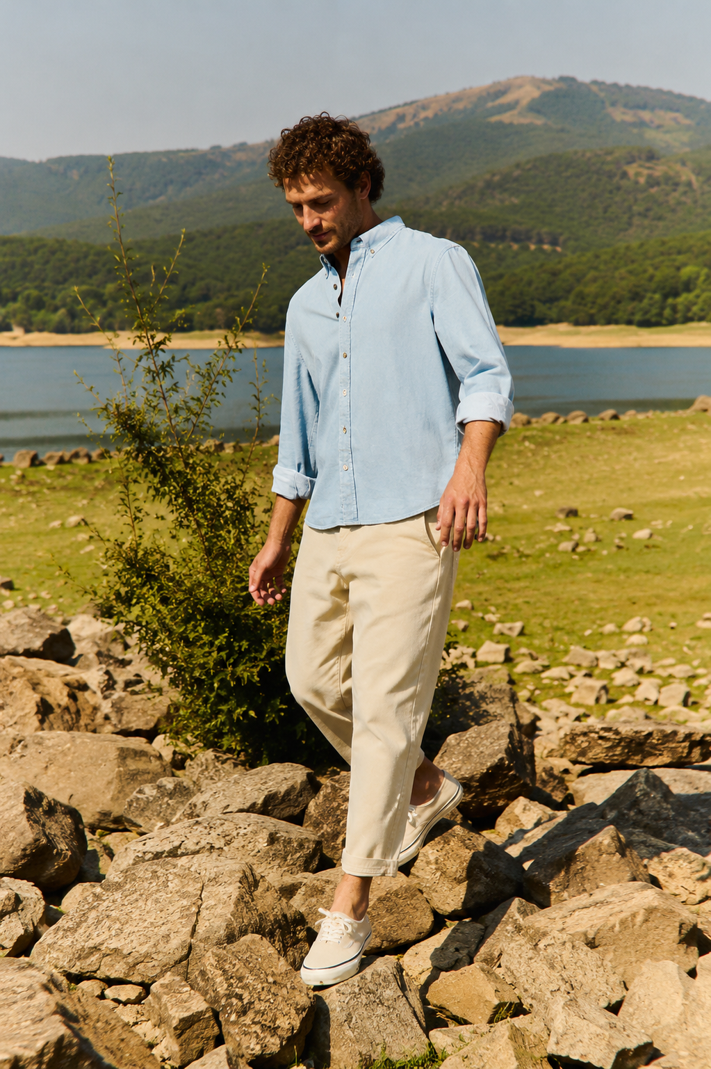 Cosme® Candle - Pantalón Capri Tipo Chino Relaxed-Tapered Cut