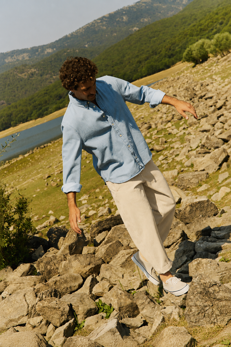Cosme® Candle - Pantalón Capri Tipo Chino Relaxed-Tapered Cut