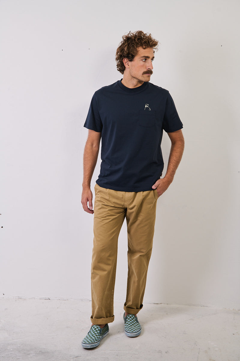 Clemen Caramel - Pantalón Chino Con Pinzas Straight Cut