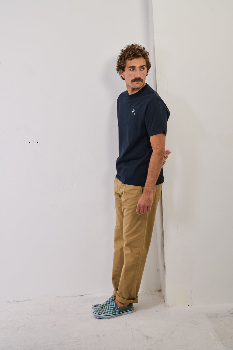 Clemen Caramel - Pantalón Chino Con Pinzas Straight Cut