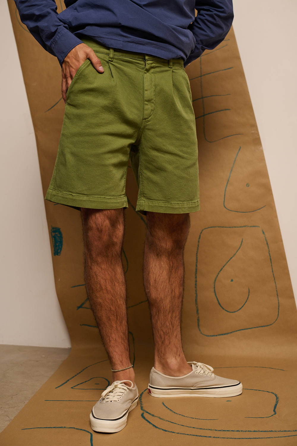 Clemen Short Dusty leave - Bermuda  Relaxed Fit Chino Style