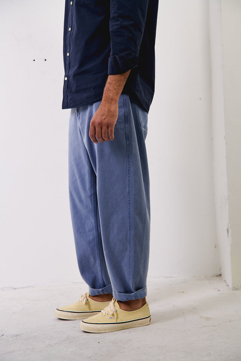 Cosme® Washed Navy  - Pantalón Capri Tipo Chino Relaxed-Tapered Cut