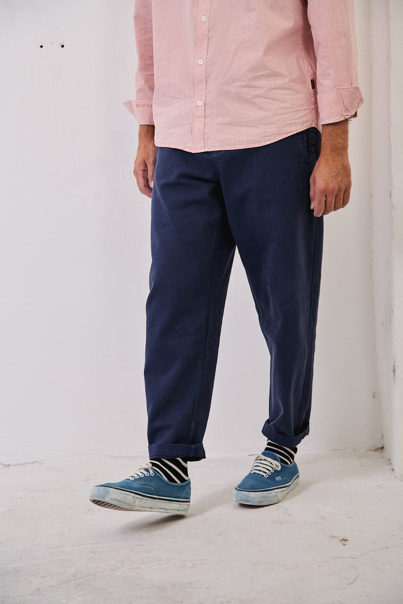 Cosme® Deep Sea - Pantalón Capri Tipo Chino Relaxed-Tapered Cut
