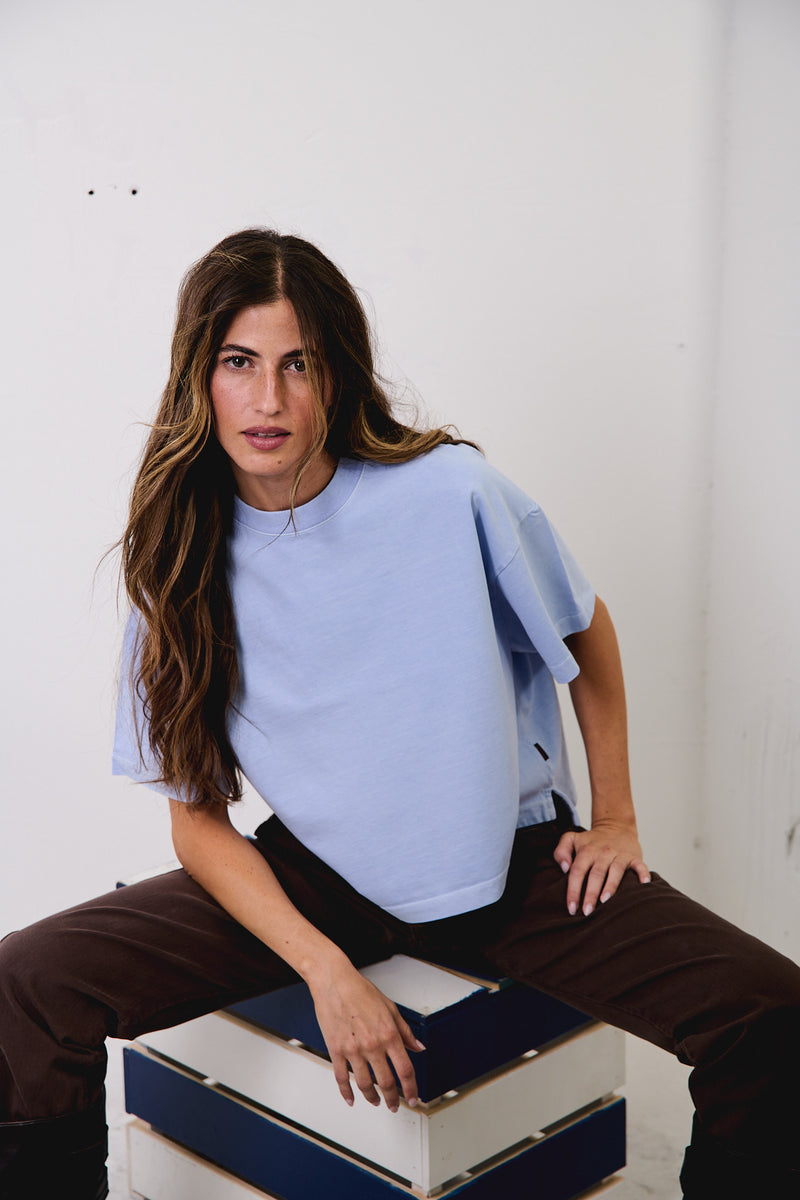 Daria Sky - Camiseta Boxy Fit