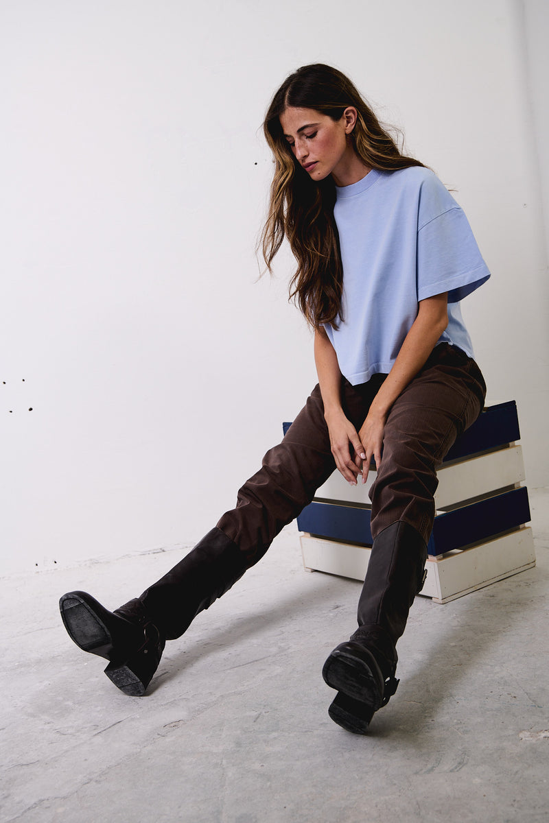 Daria Sky - Camiseta Boxy Fit