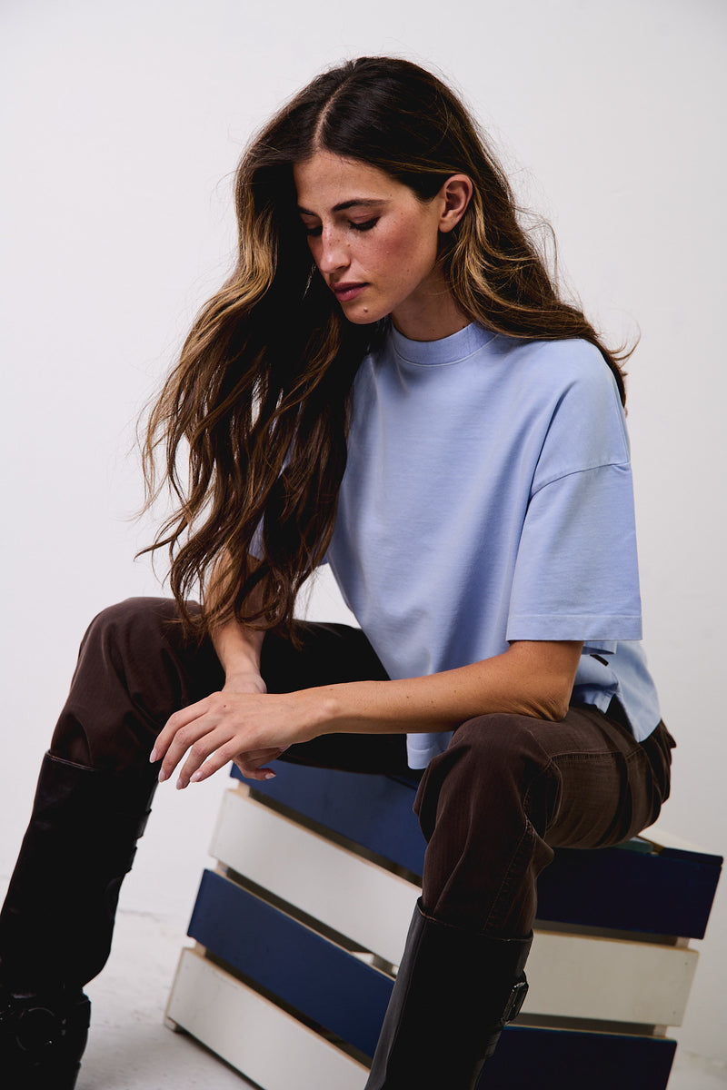 Daria Sky - Camiseta Boxy Fit