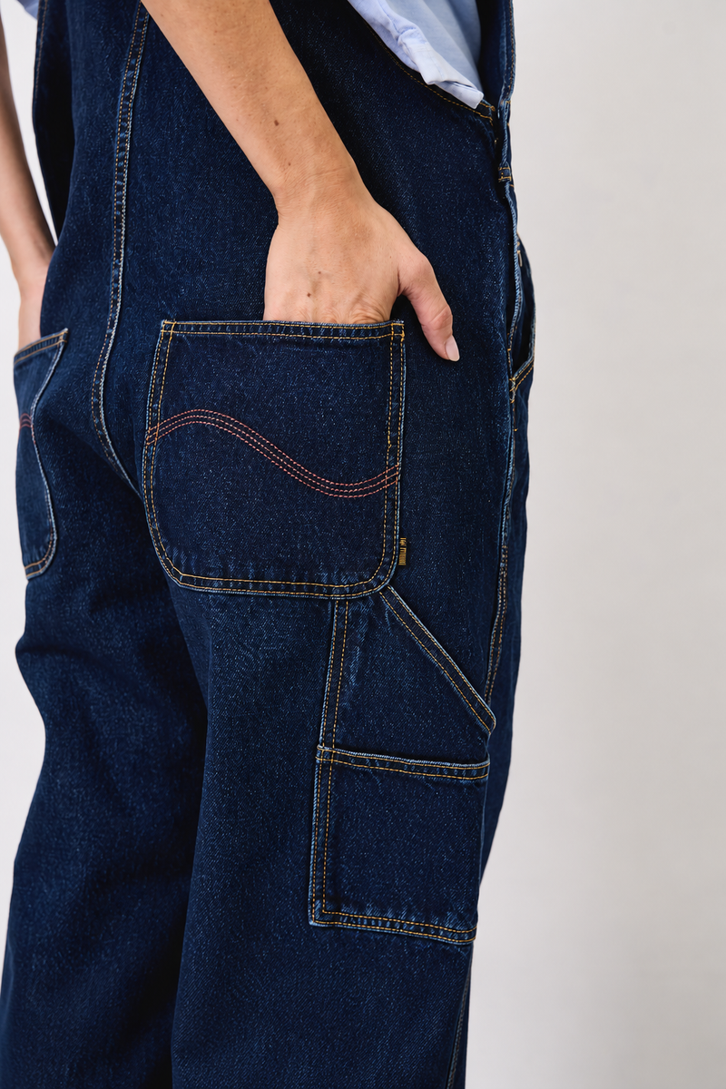 Hugh Dark Indigo - Peto Vaquero Unisex Relaxed Fit