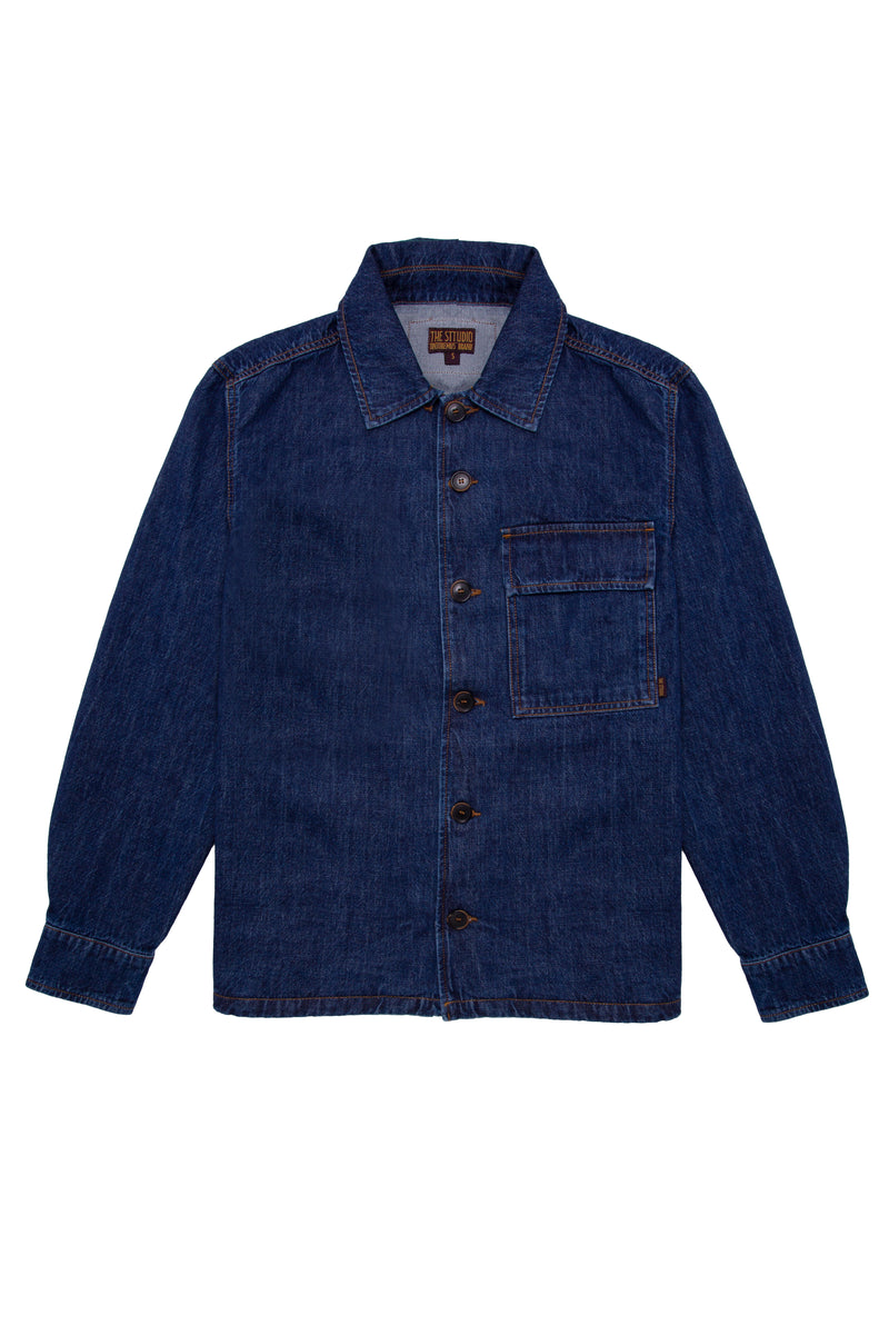Eric Mid Indigo - Sobrecamisa Vaquera Relaxed Fit