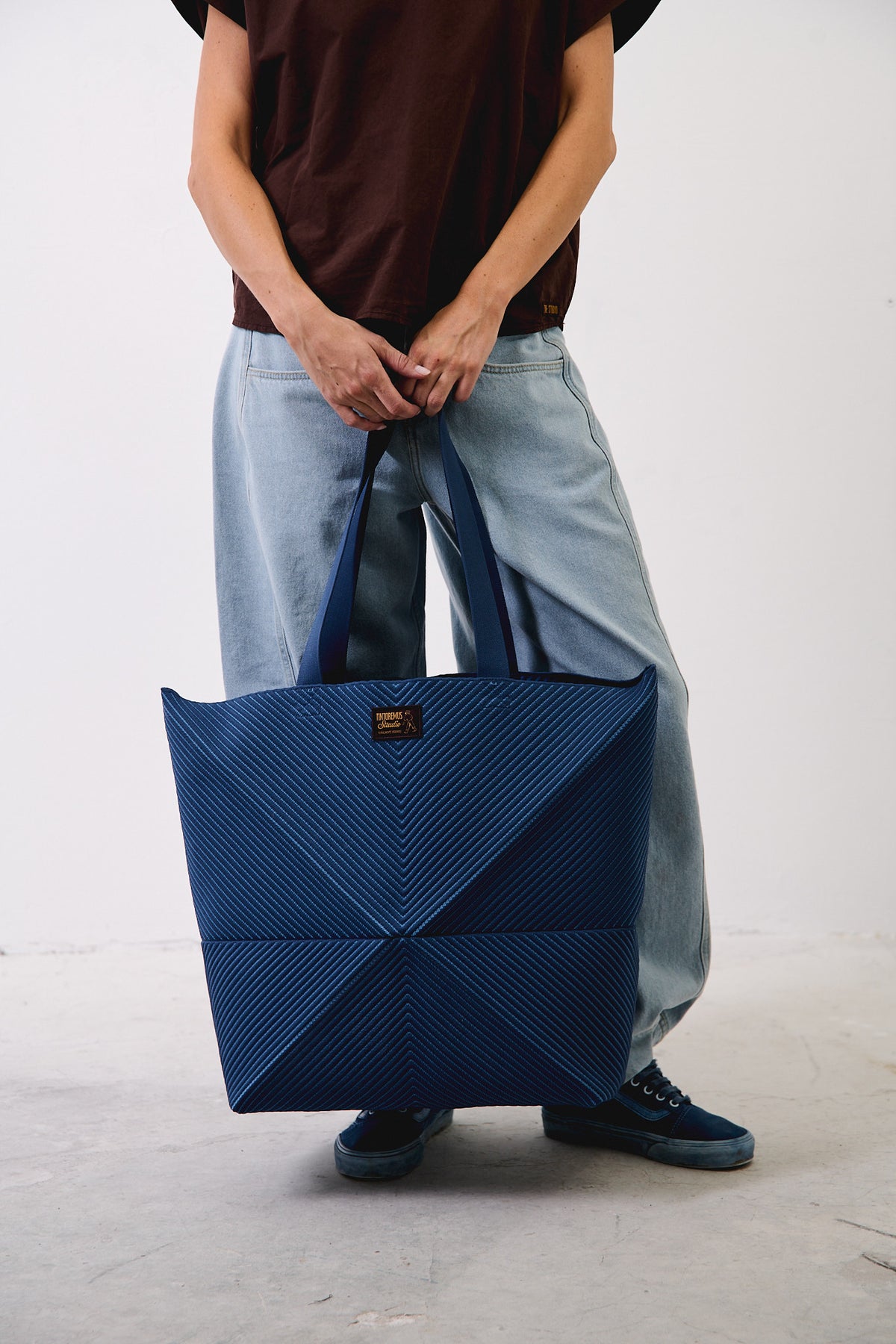 Grace Large Union Blue - Bolso knitbag